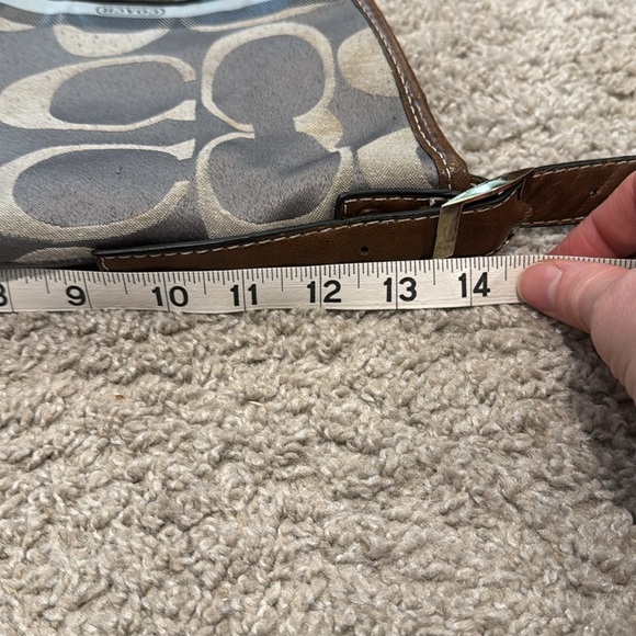 Coach Gray and Brown Signature Shoulder Bag - Picture 8 of 8